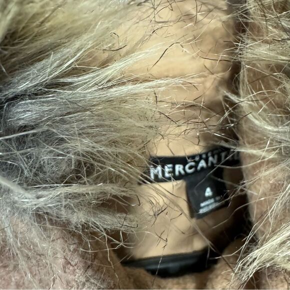 J. Crew Vail Parka Faux Fur Trim Hood Wool Blend Acorn Tan Hooded Coat - Picture 15 of 15